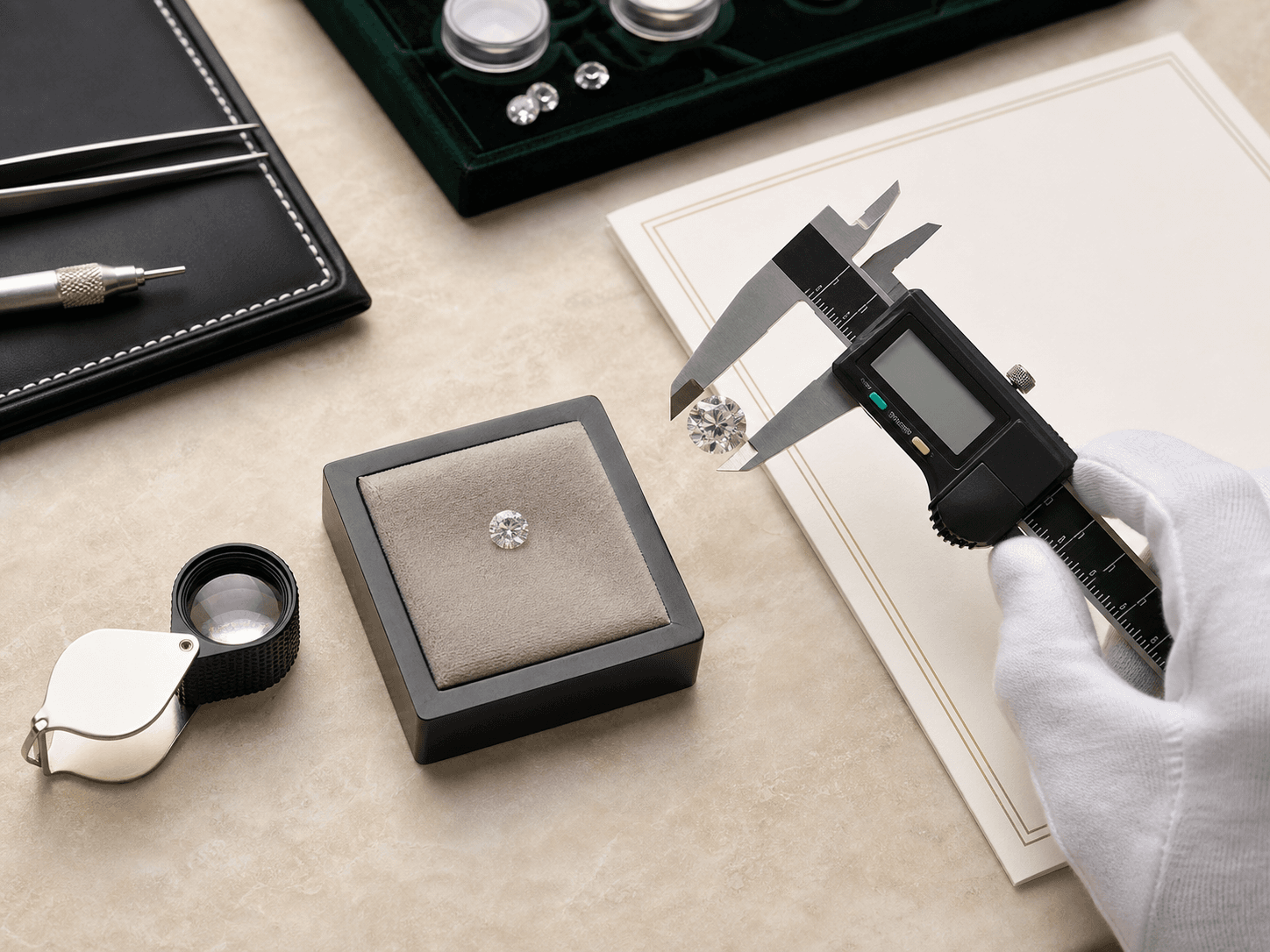 Laboratory-grown diamond measurement and verification workspace